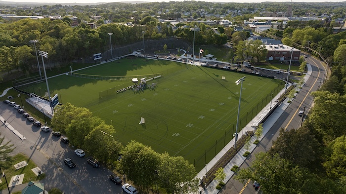 Image shows a sustainable athletic field for baseball