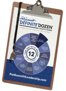 Pat Summitt Definite Dozen: Take Full Responsiblity