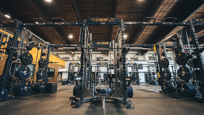Inside view of the West Virginia strength training room
