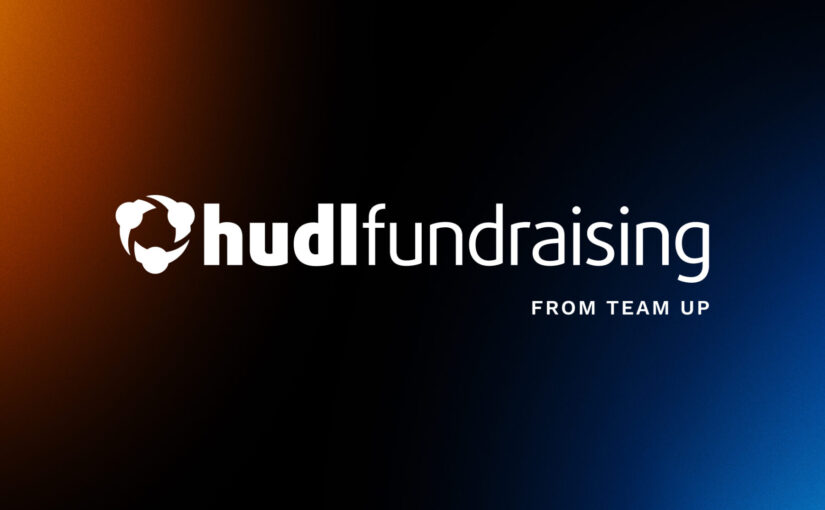 image shows a logo that says hudl fundraising from team up